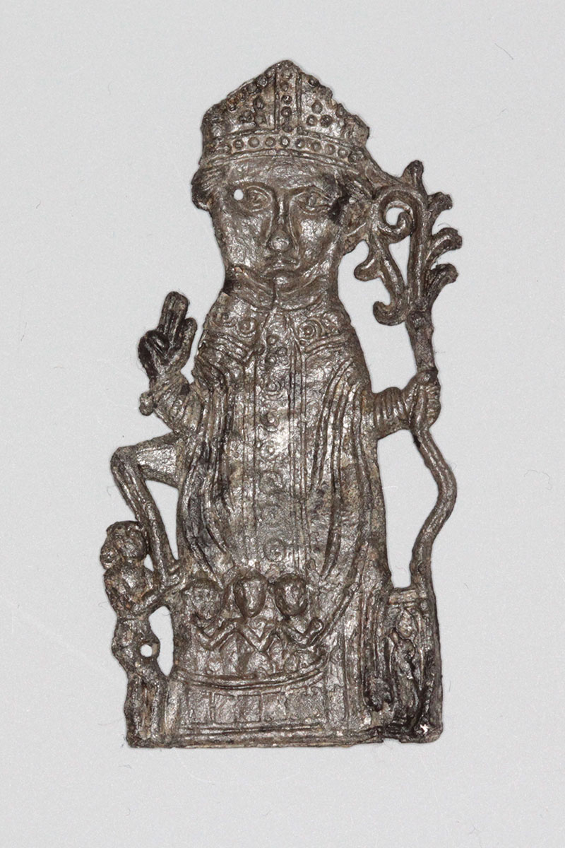 Heiliger Nikolaus Bischof Myra Pilgerzeichen 14. 15. Jahrhundert